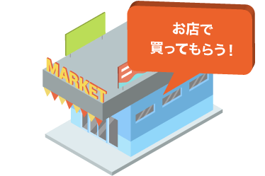 お店で買ってもらう！